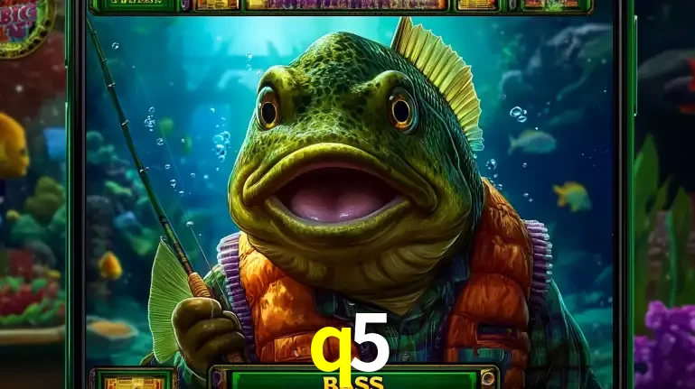 Personagem de peixe pescador do popular jogo de slot com tema de pescaria, uma das emocionantes opções de caça-níqueis para jogar e ganhar no cassino q5.