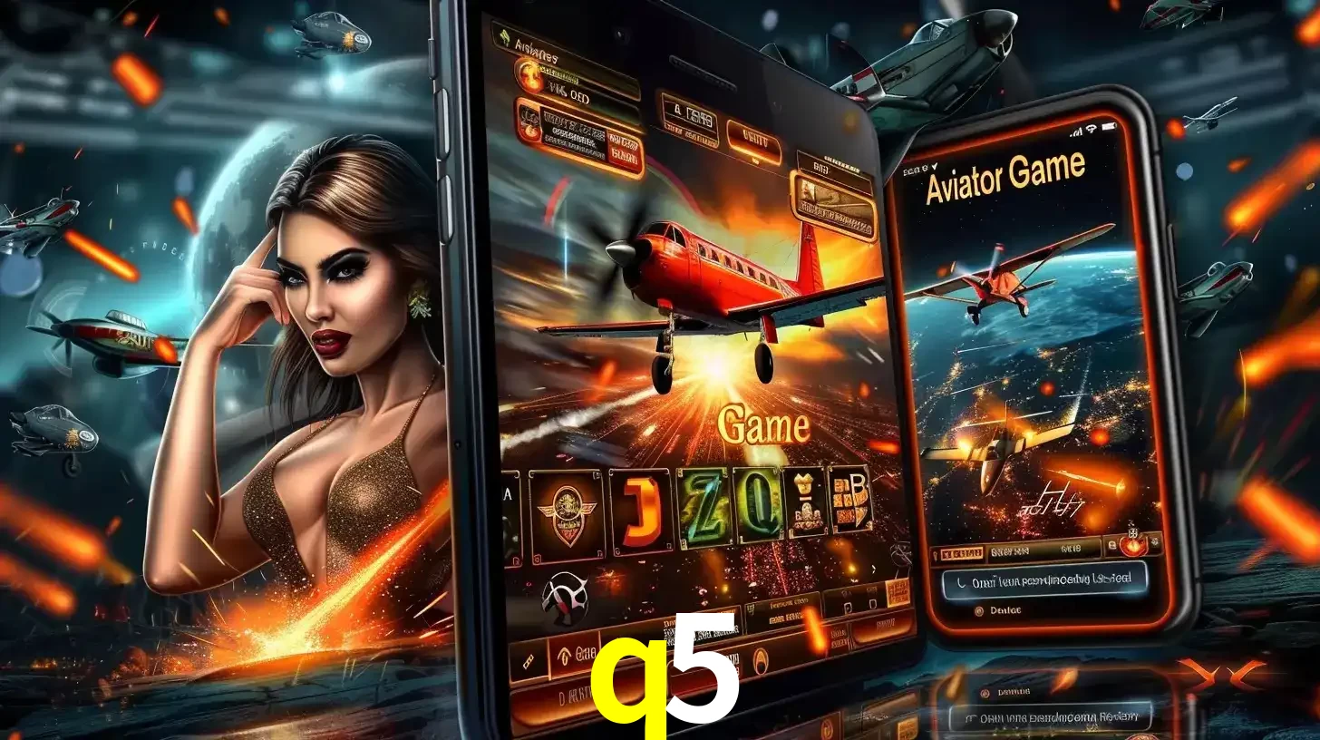 Mulher estilosa cercada por telas que exibem a jogabilidade do Aviator, capturando a intensidade e a estratégia deste popular crash game oferecido pelo q5.